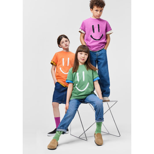 Camiseta Roxo Groovy Green Smile – MOLO