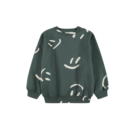 Sudadera Smiley Monti verde oscuro – Molo