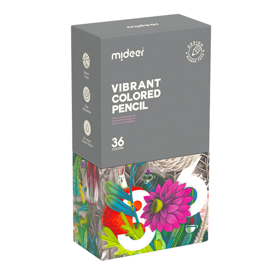 Lápices de Colores Elementales Mideer – Set de 36 (Forma Triangular)