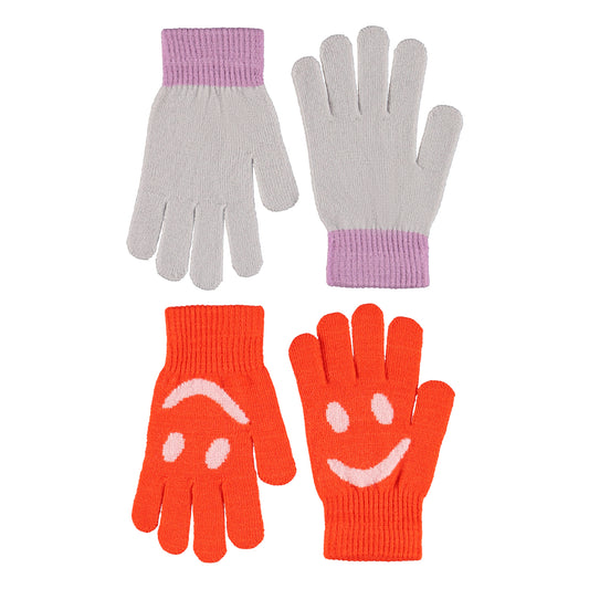 Pack de 2 pares de guantes con caritas | MOLO