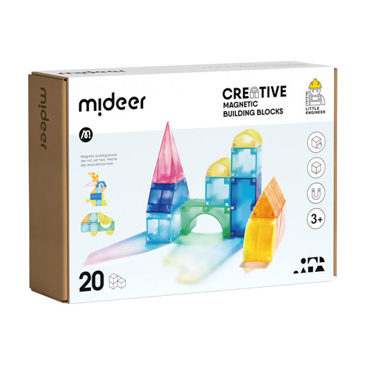 Bloques Magnéticos Creativos 3D “Little Engineer” – Mideer (Set de 20 piezas)