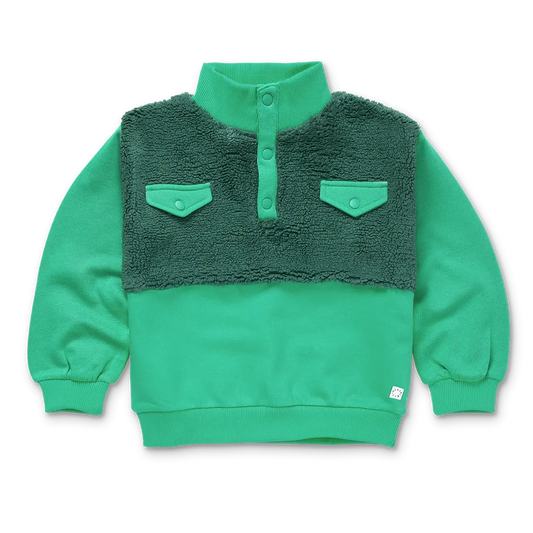 Sudadera Anorak Colourblock – Shady Green | Sproet & Sprout