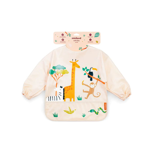 Babero Manga Larga Impermeable – Jungle | Miniland