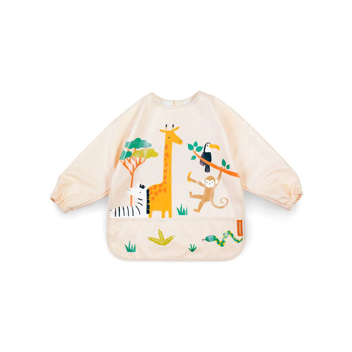 Babero Manga Larga Impermeable – Jungle | Miniland