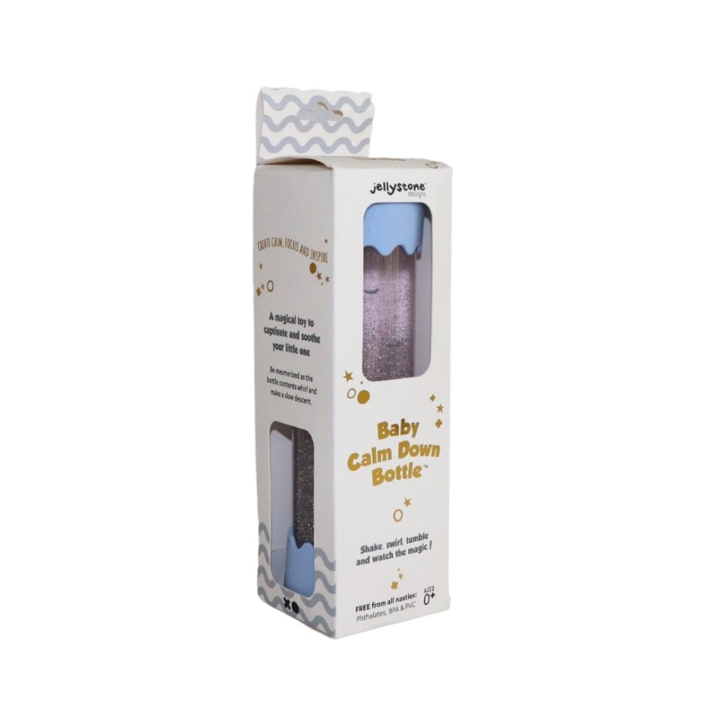 Botella Sensorial Calmante Azul Suave – Jellystone Designs