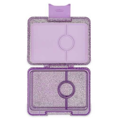 Fiambrera Snack 3 Compartimentos Glitter Lila - Yumbox