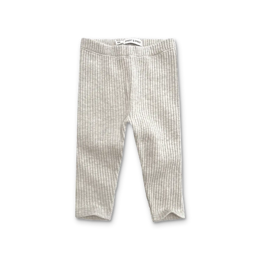Leggings Canalé Bebé – Ivory Melee | Sproet & Sprout