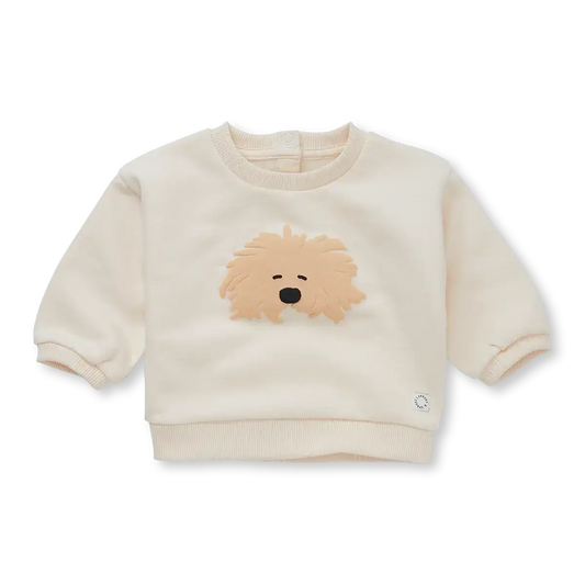 Sudadera Bebé – Moustache Dog Ivory | Sproet & Sprout