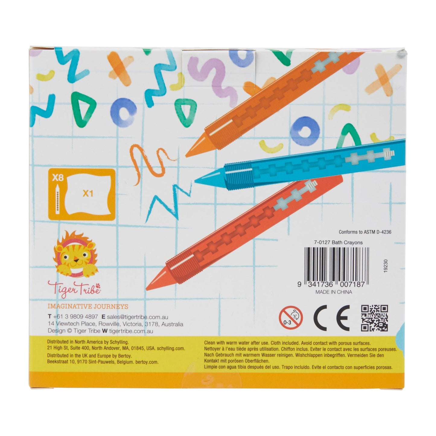 Crayones de Baño – Set de 8 – Tiger Tribe