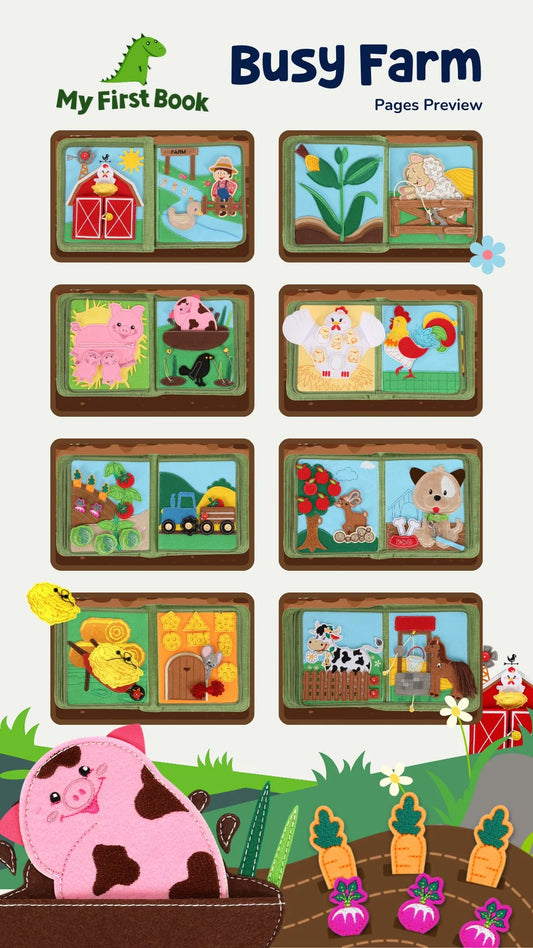 Libro Sensorial Busy Farm + Mochila – My First Book