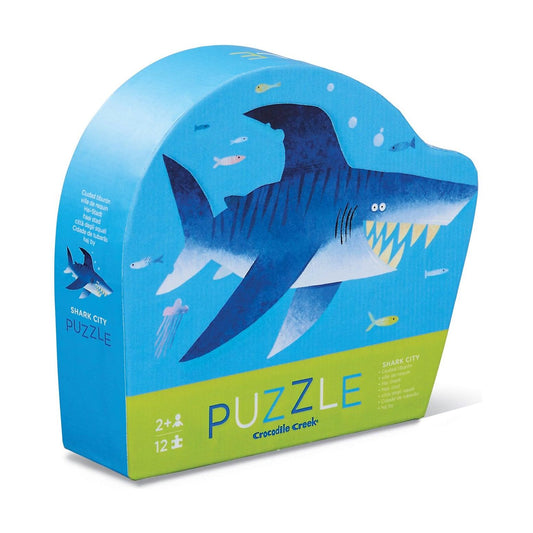 Mini Puzzle Crocodile Creek – Tiburón (12 piezas)