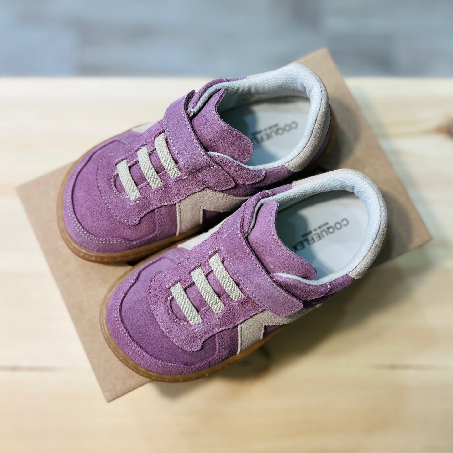 Zapatillas Barefoot Lavanda y Crudo - Coqueflex