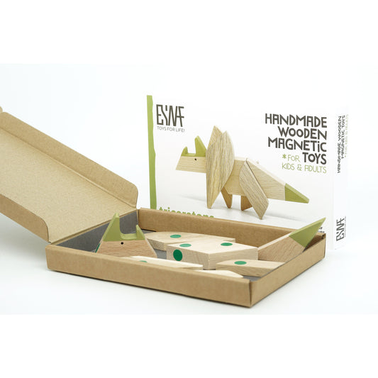 Triceratops de Madera Magnético – Esnaf Toys