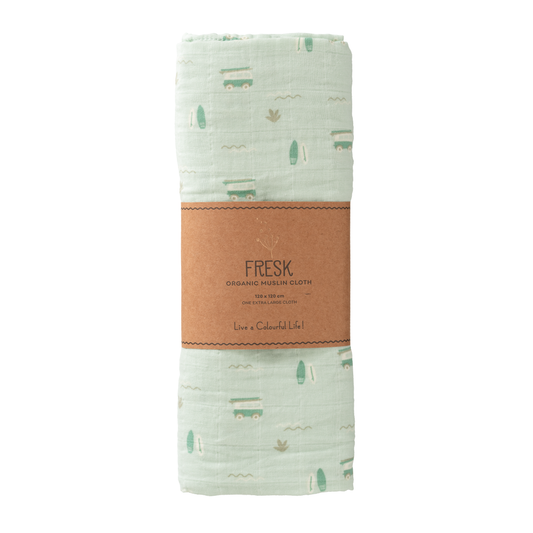 Muselina Orgánica Van Verde 120x120 cm - Fresk