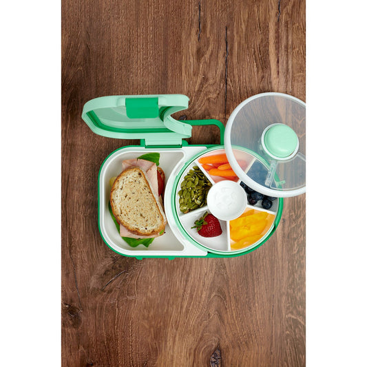 Caja de Almuerzo 2 en 1 con Spinner – Sage Green