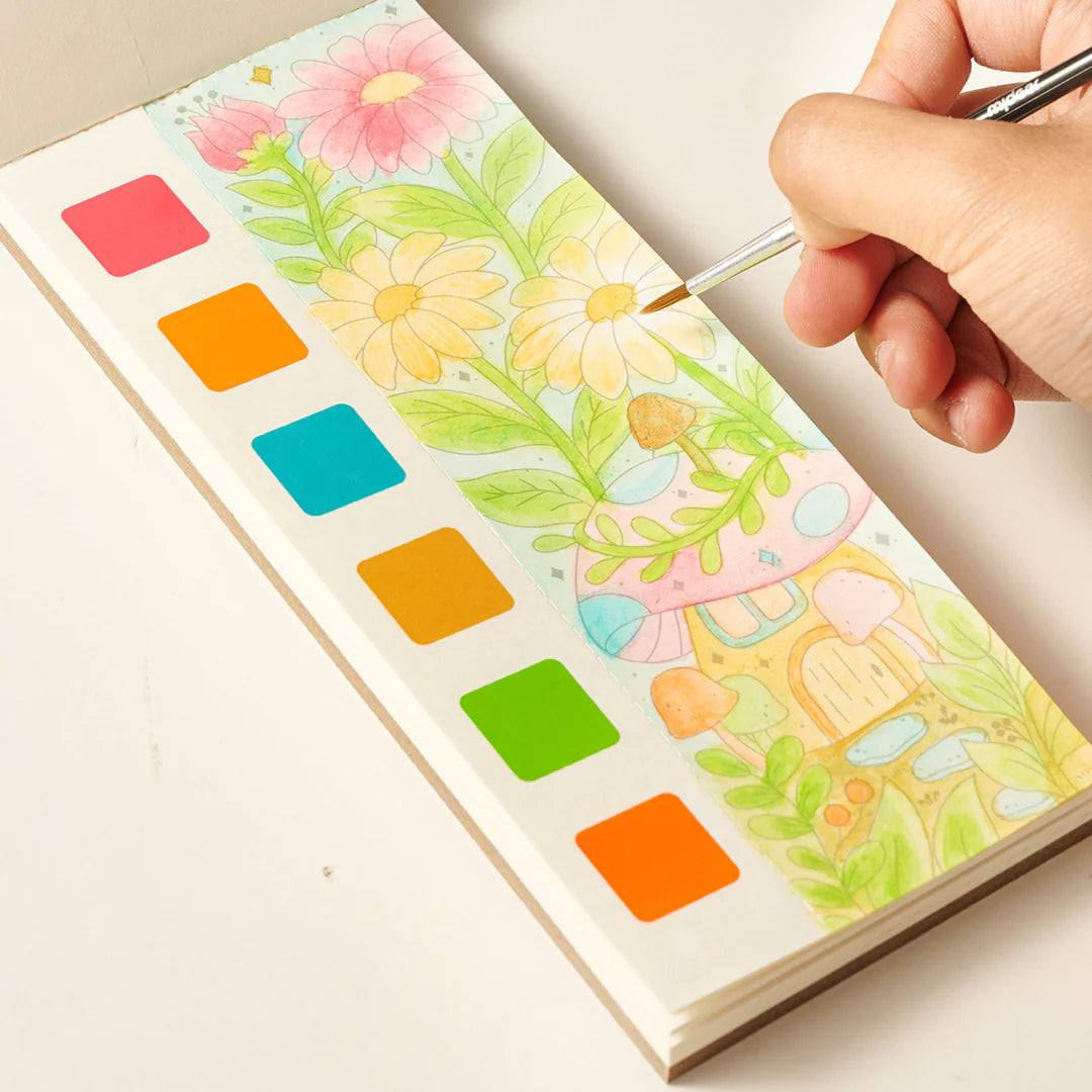 Libro Acuarela de Viaje¨Flores¨Mideer