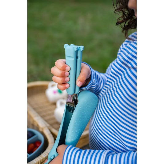 Set de Cubiertos Infantil Zoe Sea Green – The Cotton Cloud