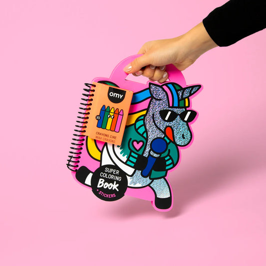 Libro de Pintar Unicornio – Lily - OMY (con ceras y pegatinas)