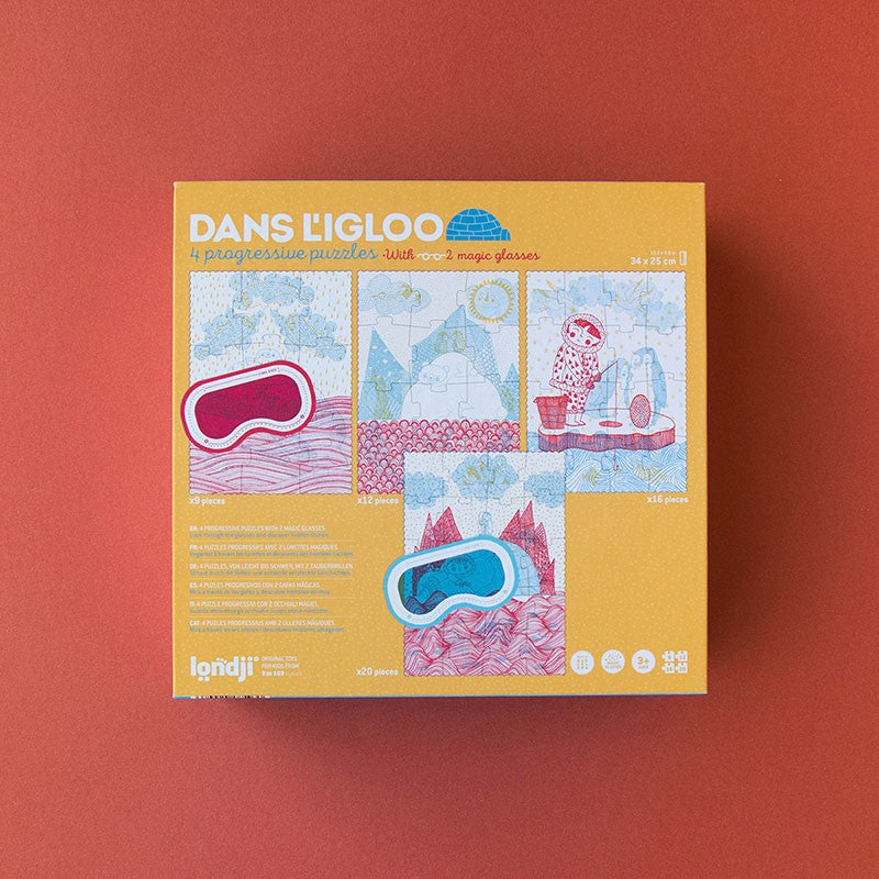 Puzzle Progresivo “Dans l’Igloo” + Gafas Mágicas | Londji