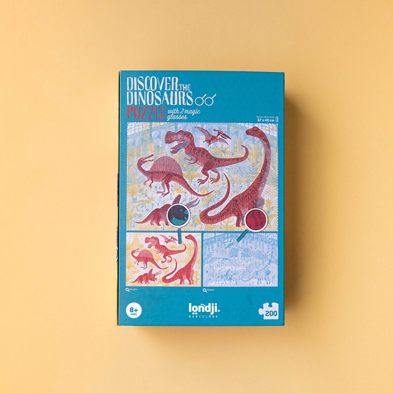 Discover the Dinosaurs – Puzzle 200 piezas + “lupas mágicas” | Londji