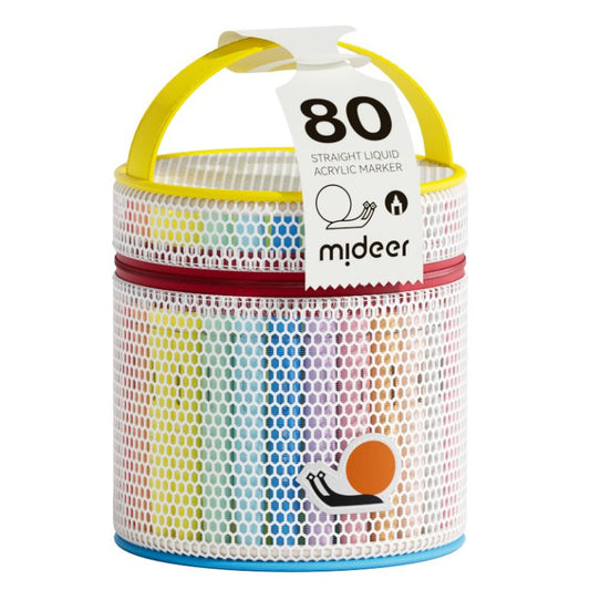 Tuba de 80 rotuladores acrílicos – Punta pincel | mideer