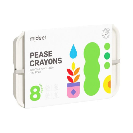 Crayones Pease “Keep Your Hands Clean” – Mideer (Set de 8 unidades)