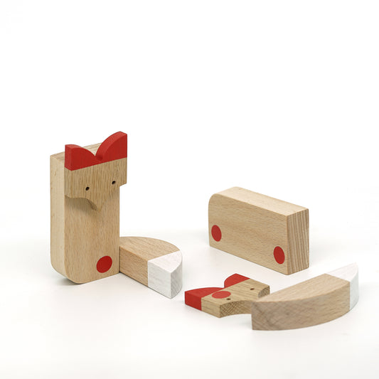 Zorro Nórdico little de Madera Magnético –