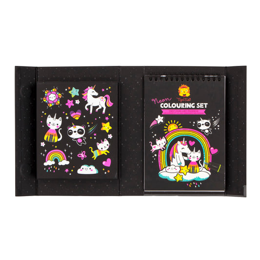 Set de Coloreado Neón – Unicornios y Amigos – Tiger Tribe