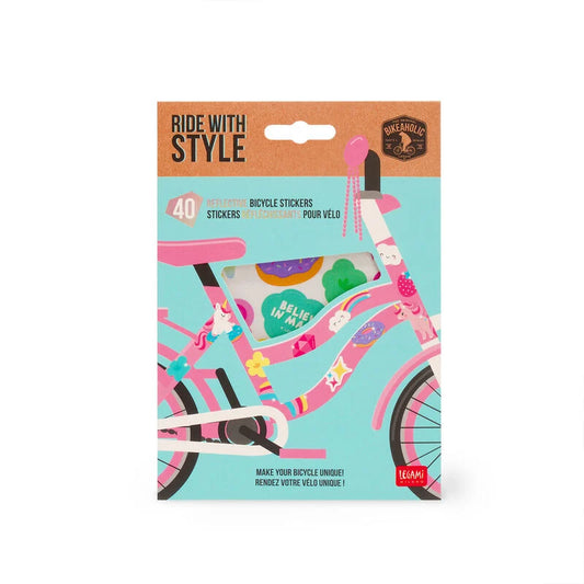 Set de 40 Pegatinas Reflectantes para Bicicleta “Unicorn Ride” de Legami
