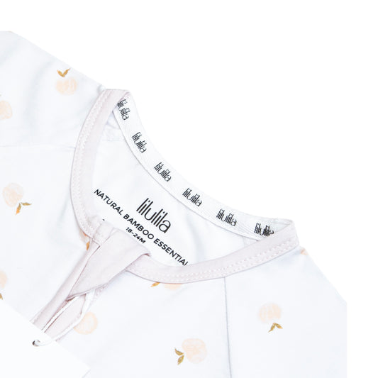 Pijama Corto Zippy Romper de Verano de Bambú – Peaches | Lilulila