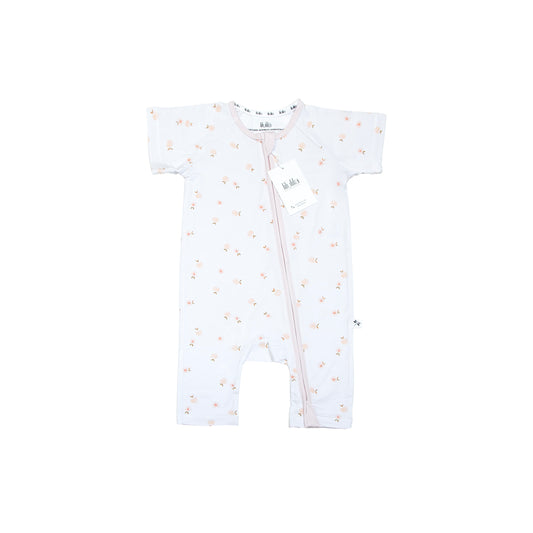Pijama Corto Zippy Romper de Verano de Bambú – Peaches | Lilulila