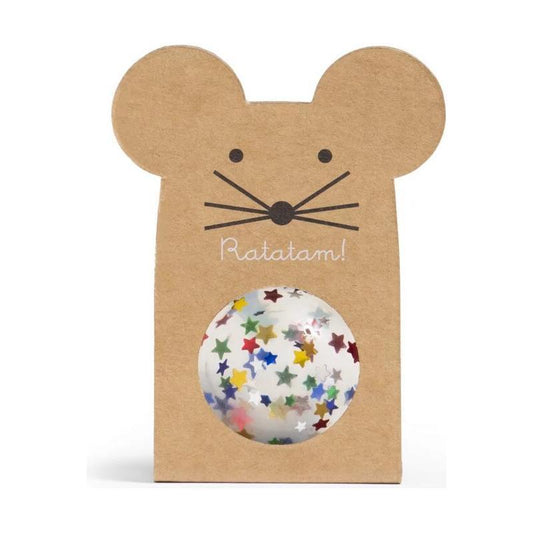 Pelota Saltarina con Estrellas Multicolor (10 cm) con Caja Ratón Ratatam