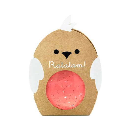 Pelota Diamante Rosa (10 cm) con Caja Pájaro Ratatam