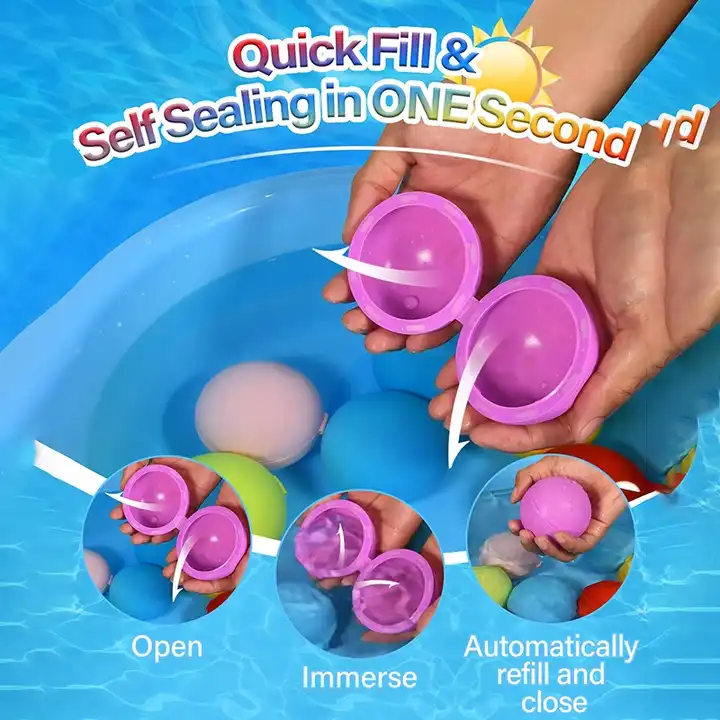 Set 6 Pelotas de Agua Reutilizables + Bolsa de Malla | Soppycid