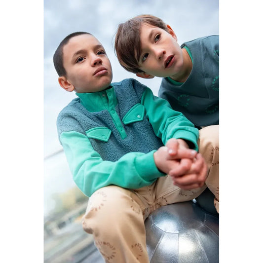 Sudadera Anorak Colourblock – Shady Green | Sproet & Sprout