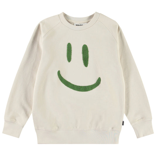 Sudadera “Smile” – Molo (Beige/Verde)