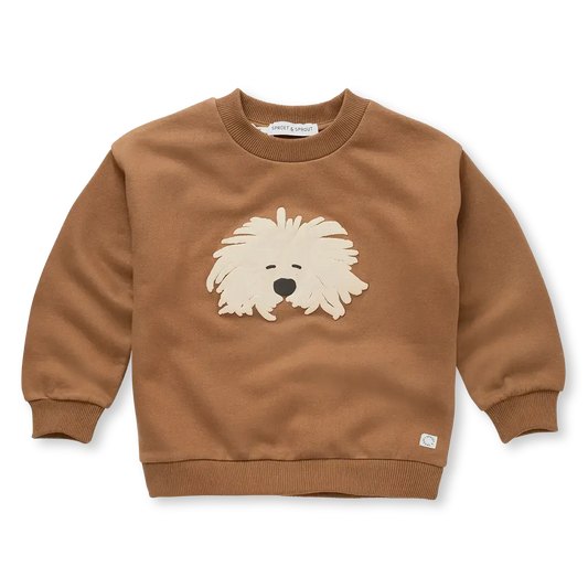 Sudadera Perro Bigotudo – Mocca | Sproet & Sprout