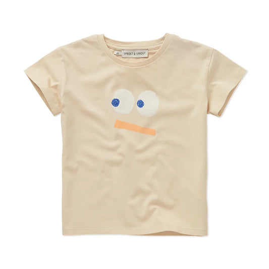 Camiseta de Manga Corta con Carita Sonriente – Sproet & Sprout