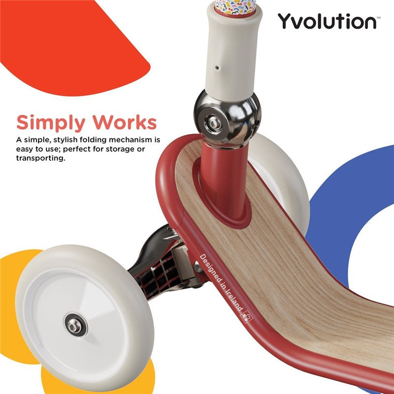Patinete Retro Yvolution Glider – Rojo (3 a 8 años)