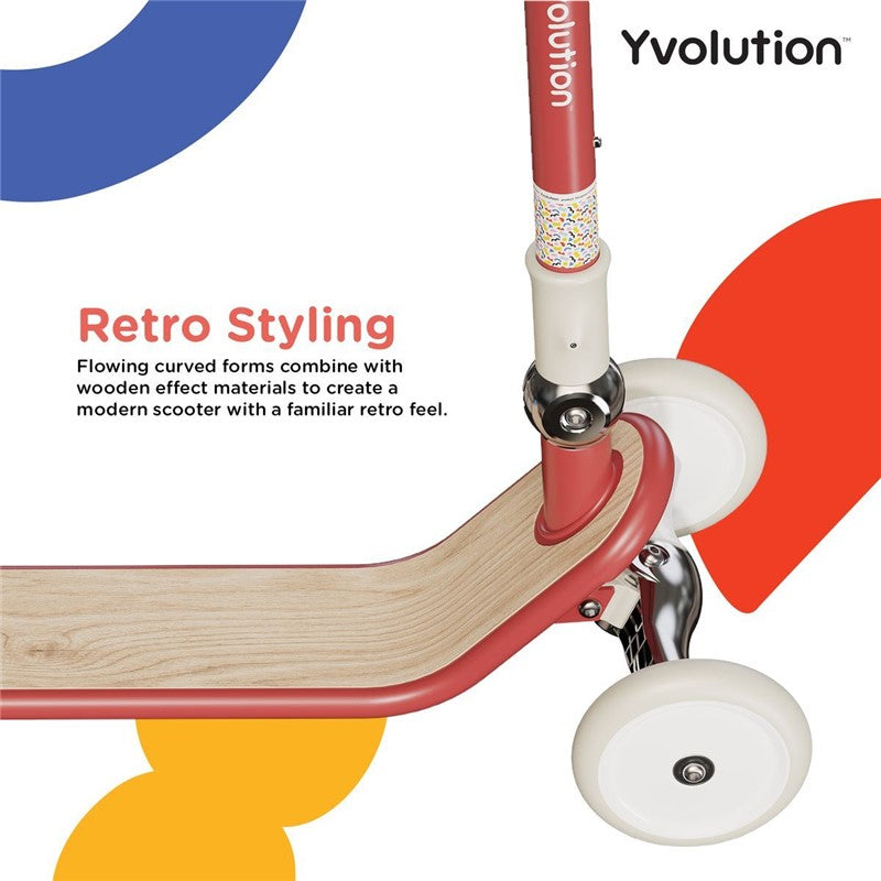 Patinete Retro Yvolution Glider – Rojo (3 a 8 años)