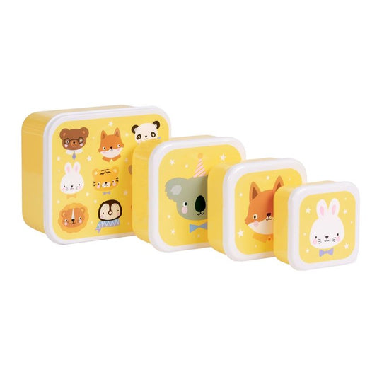 Set de 4 cajas snack Animales - A Little Lovely Company