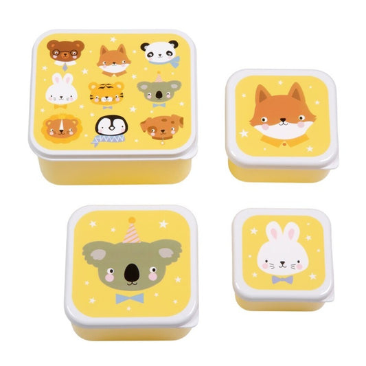 Set de 4 cajas snack Animales - A Little Lovely Company