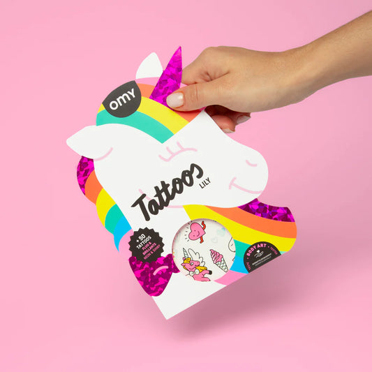 Tatuajes Temporales Infantiles – Unicornio Lily | OMY
