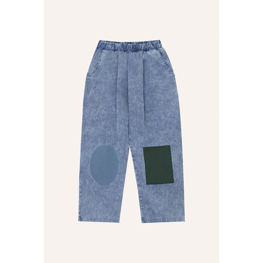 Pantalón Tejano con Parches Geométricos - The Campamento