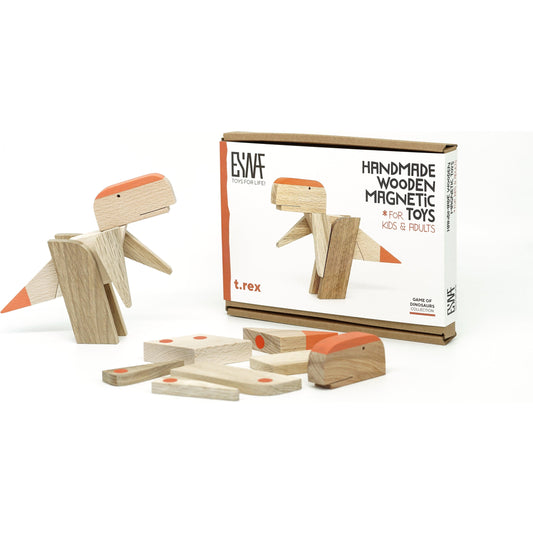 Tiranosaurio Rex de Madera Magnético – Esnaf Toys