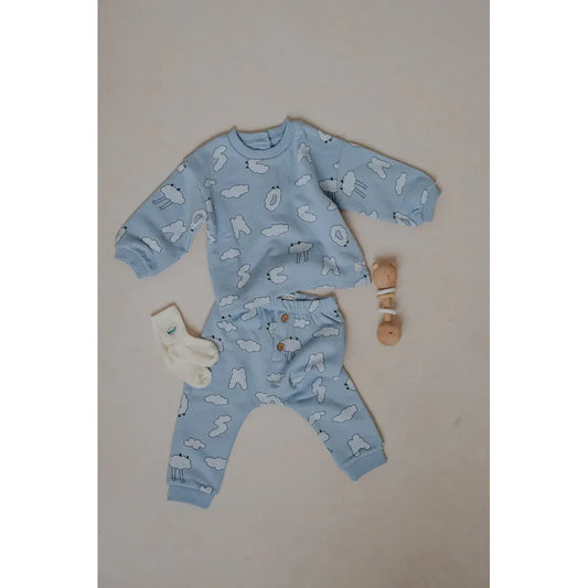 Pantalón Jogger Bebé – Cloud Man Azul | Sproet & Sprout
