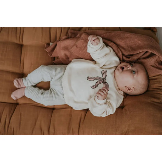 Leggings Canalé Bebé – Ivory Melee | Sproet & Sprout