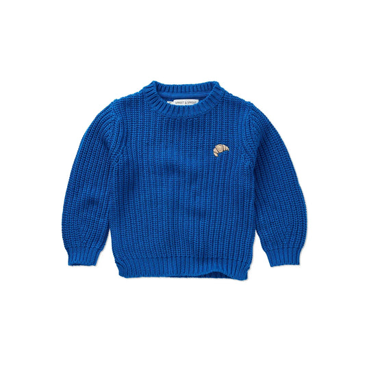 Jersey de punto trenzado Blueprint Blue - Sproet & Sprout