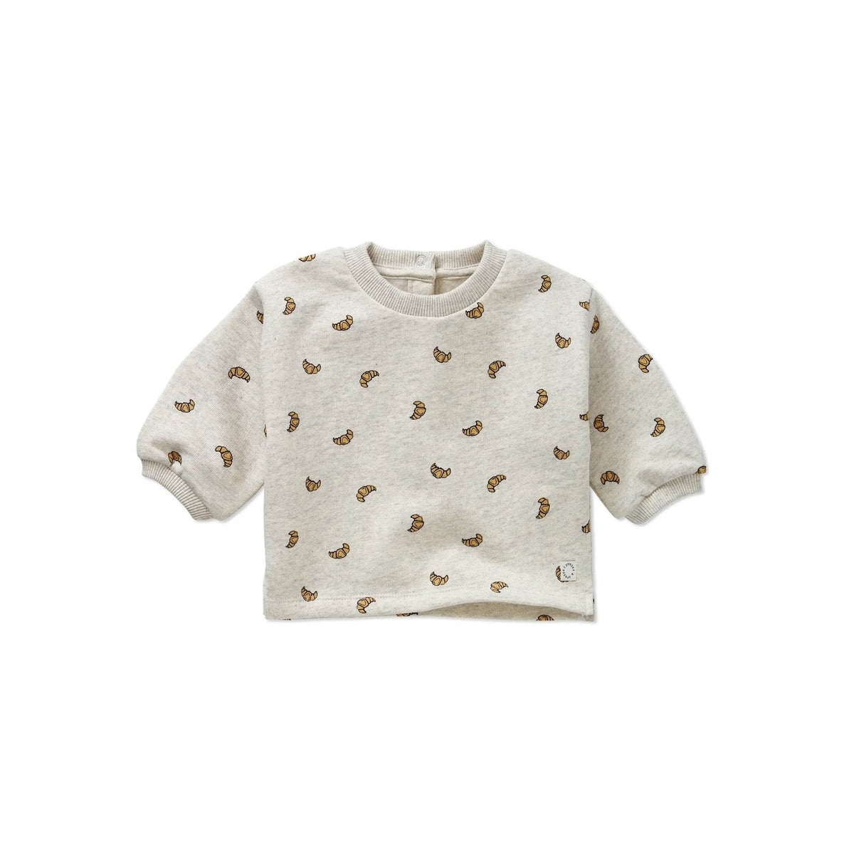 Sudadera bebé Croissant Print Ivory Melee - Sproet & Sprout