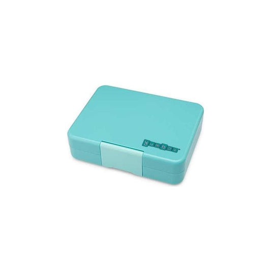 Yumbox Snack 3 Compartimentos – Aqua con Bandeja Rainbow